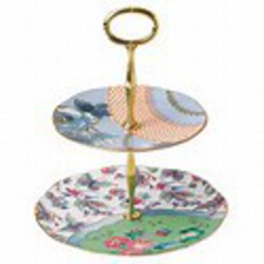Wedgwood Butterfly Bloom 2 Tier Cake Stand